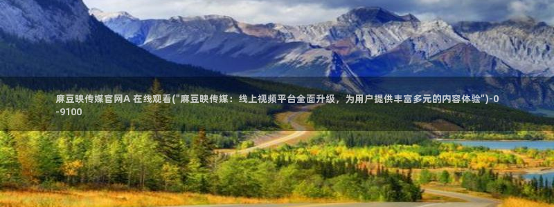 麻豆视频文章标题